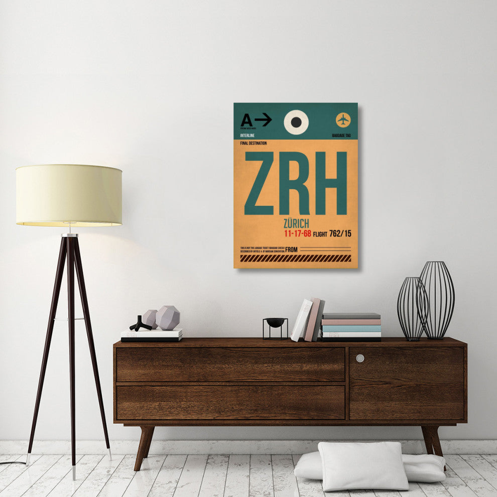 "ZRH Zurich Luggage Tag 1" Fine Art Print