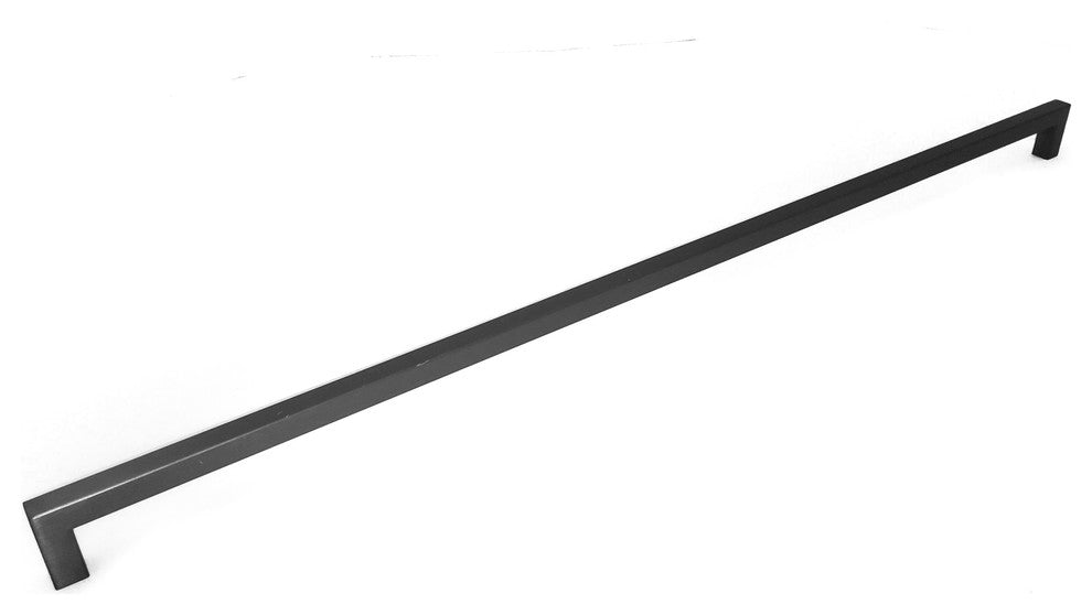 Square Bar Pull Pewter Cabinet Handle Stainless 12 mm., 24" Center-to-Center