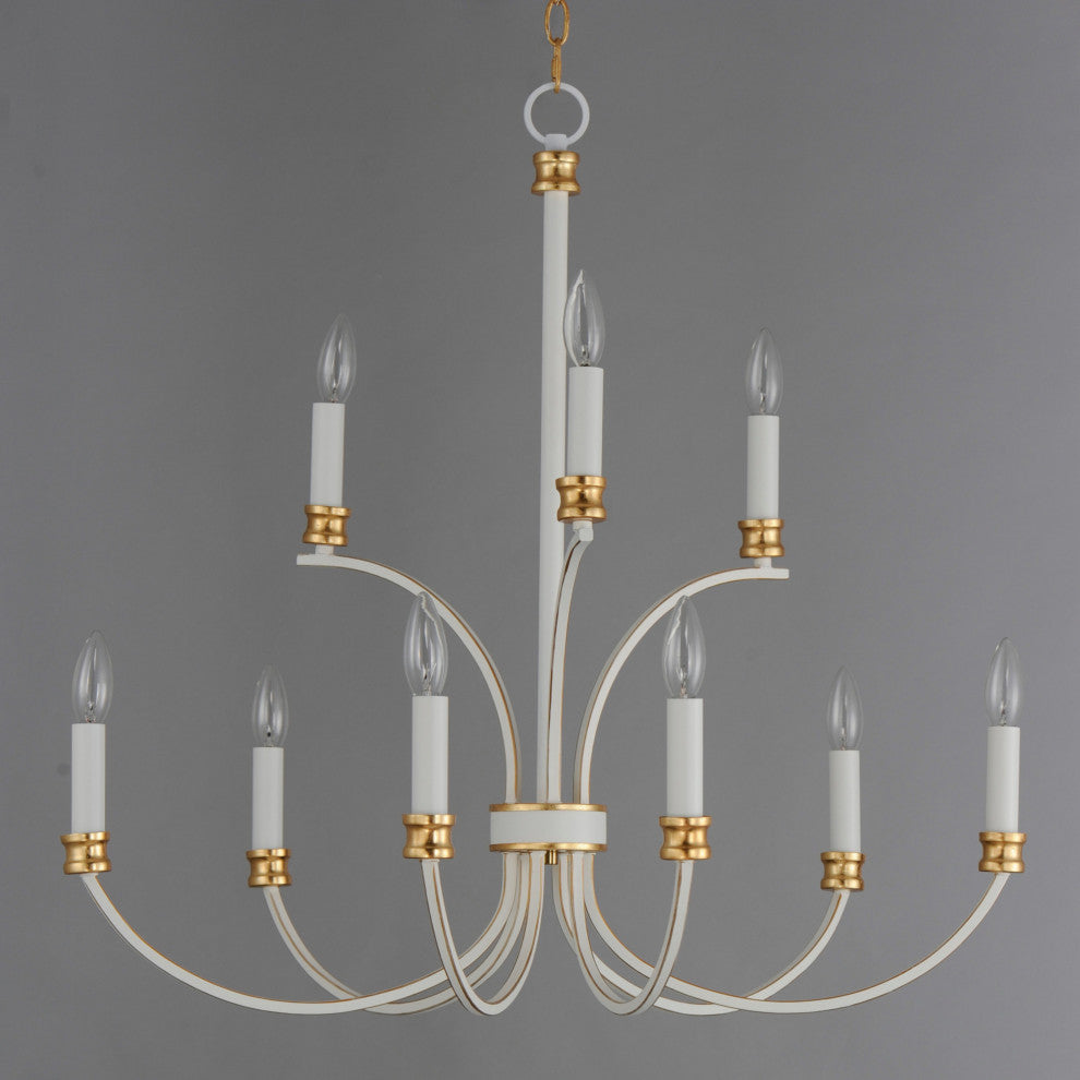 Maxim 11377 Charlton 9 Light 30"W Taper Candle Style Chandelier - Weathered