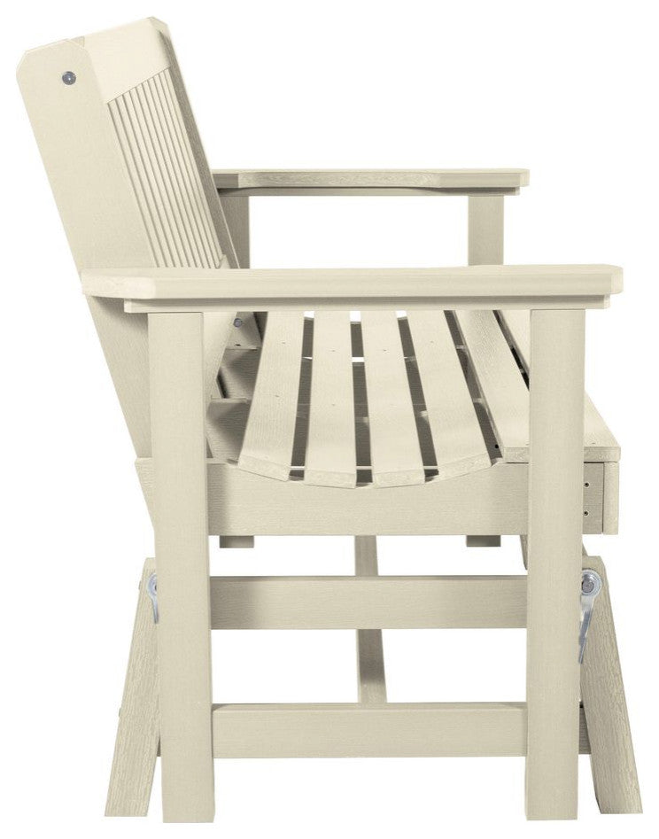 Lehigh Garden Gliding Bench 4', Whitewash