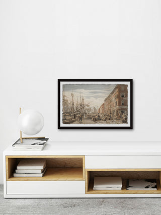 "Pier Goodbye" Framed Painting Print, 36x24