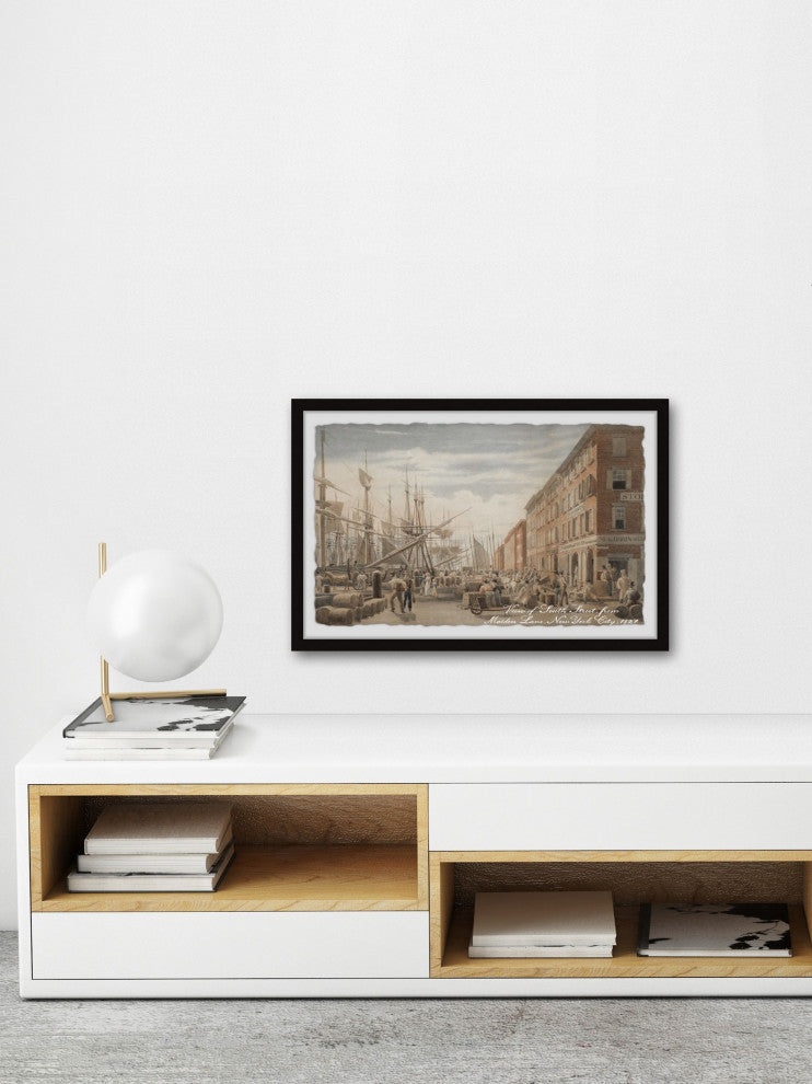 "Pier Goodbye" Framed Painting Print, 36x24