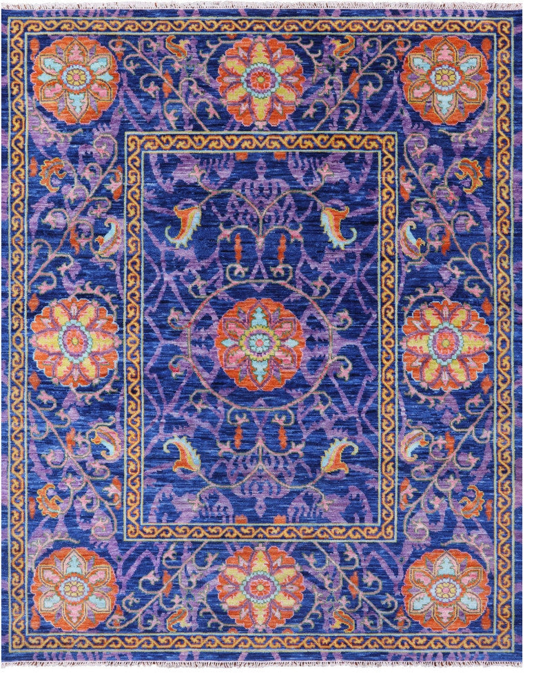 8' 0" X 10' 3" William Morris Handmade Wool Rug - Q15458