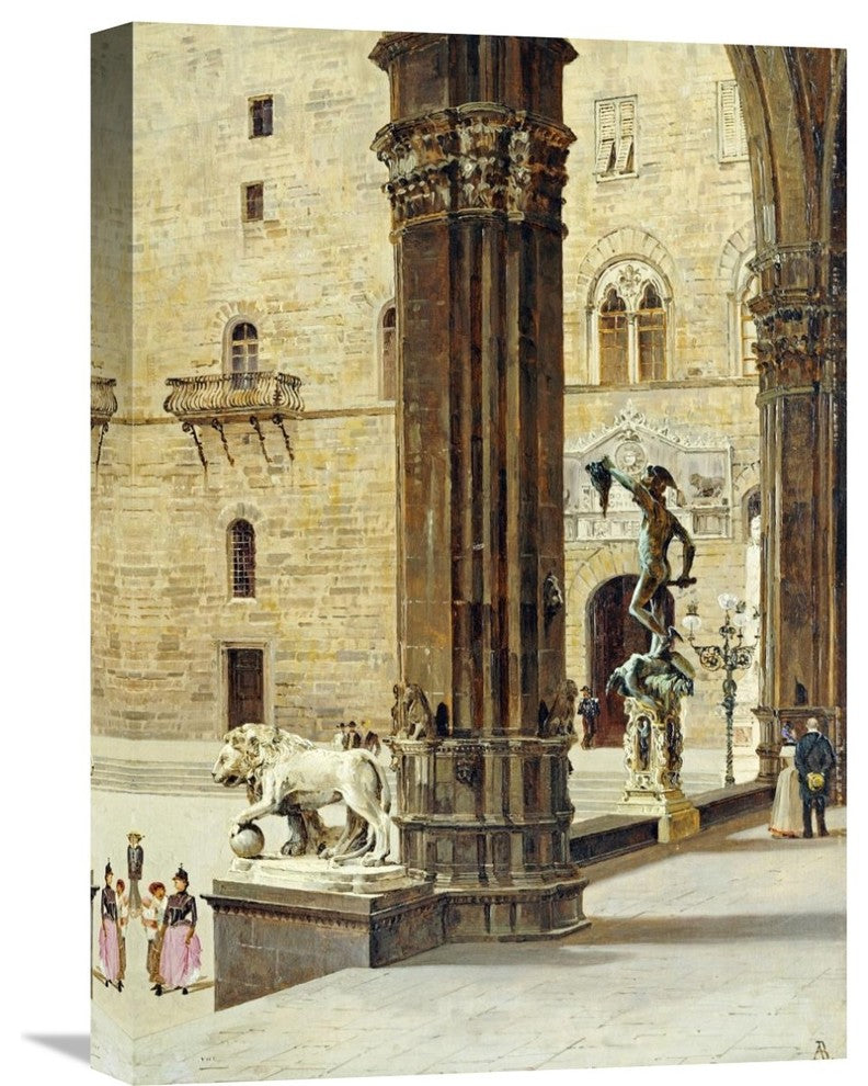 "La Loggia Dei Lanzi, Florence" Artwork, 15" x 22"