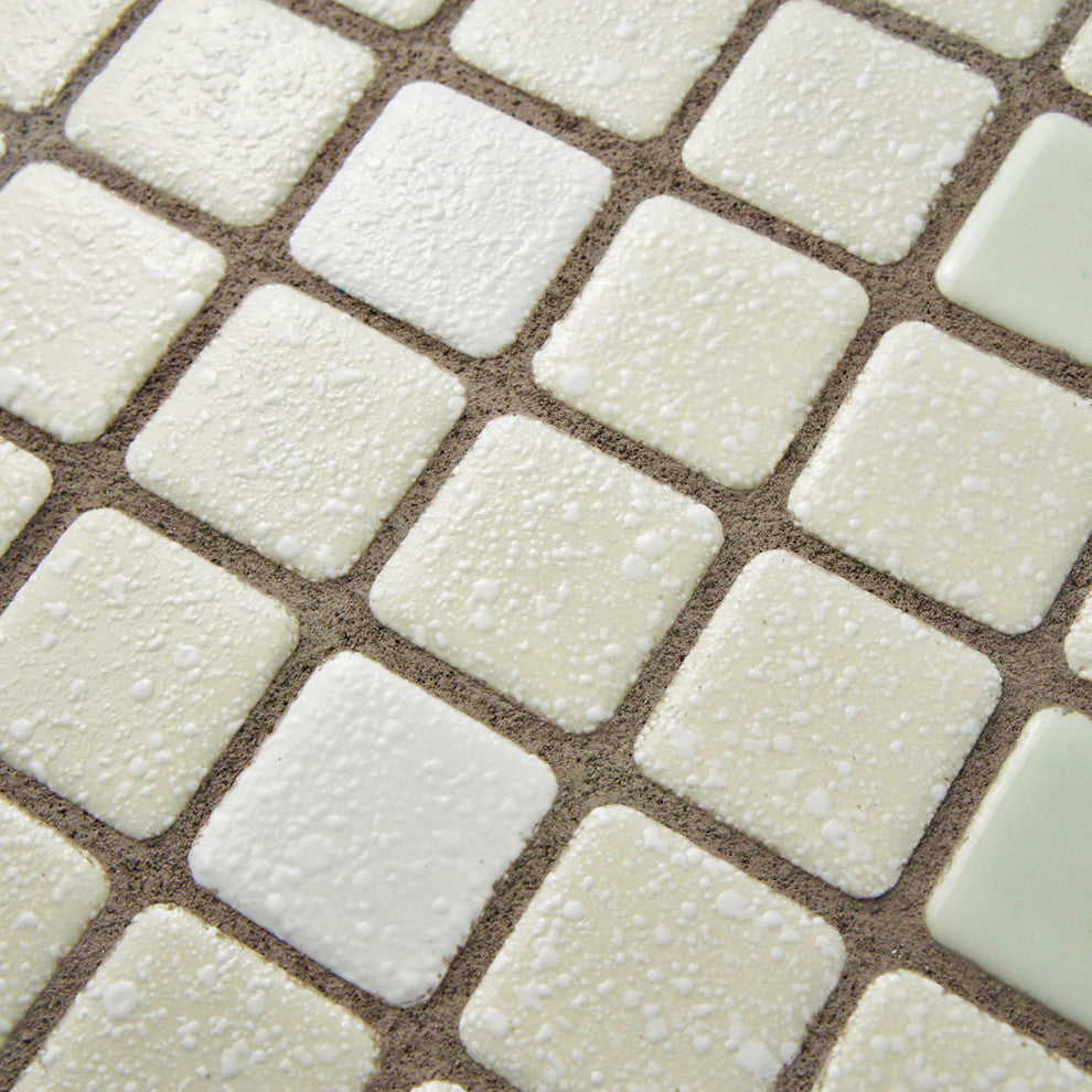Crystalline Mosaic Floor and Wall Tile, Pistachio, Sample