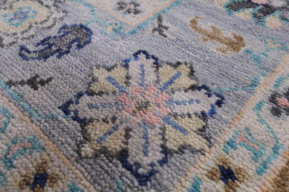 8' 2" X 9' 10" Turkish Oushak Hand Knotted Wool Rug - Q15388