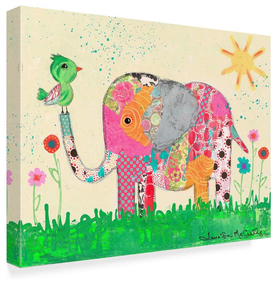 Jennifer Mccully 'Mosaic Elephant' Canvas Art, 19"x14"