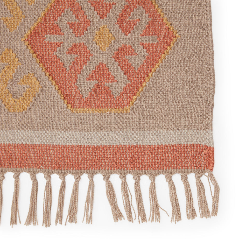 Jaipur Living Emmett Indoor/Outdoor Geometric Orange/Beige Area Rug, 5'x8'