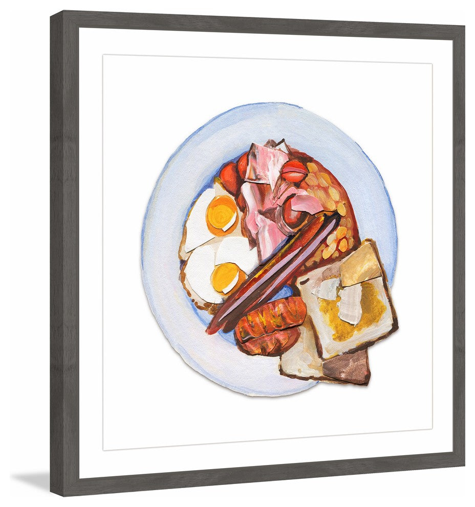 "Sunday Brekky" Framed Painting Print, 32"x32"