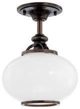 Hudson Valley Canton 1-Light Semi Flush, Old Bronze