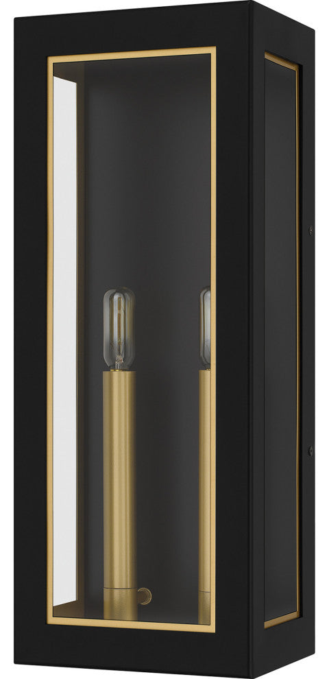 Quoizel BBN8407 Bourbon 2 Light 19" Tall Outdoor Wall Sconce - Matte Black