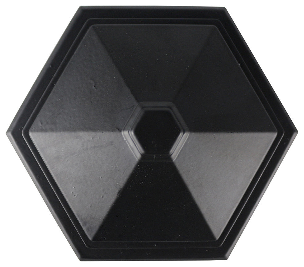 Urbanest Esagono Metal Drapery Medallion Holdback, Black, Set of 2