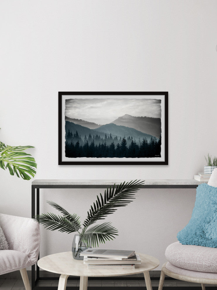 "A Night on the Mountain" Framed Painting Print, 12x8