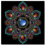 Delyth Angharad 'Gemstone Mandala' Canvas Art, 18" x 18"