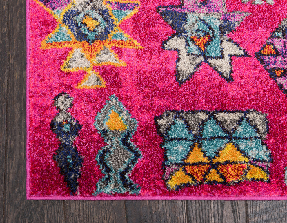 Unique Loom Pink Adobe Sedona 2' 2 x 6' 7 Runner Rug