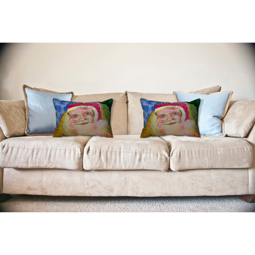 Santa Face Large Indoor/Outdoor Pillow 18x18