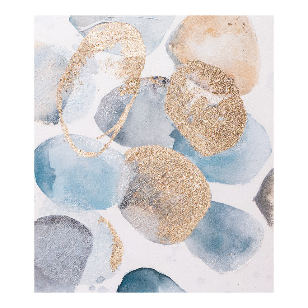 Contemporary River Rocks Wall Dcor - Multicolor