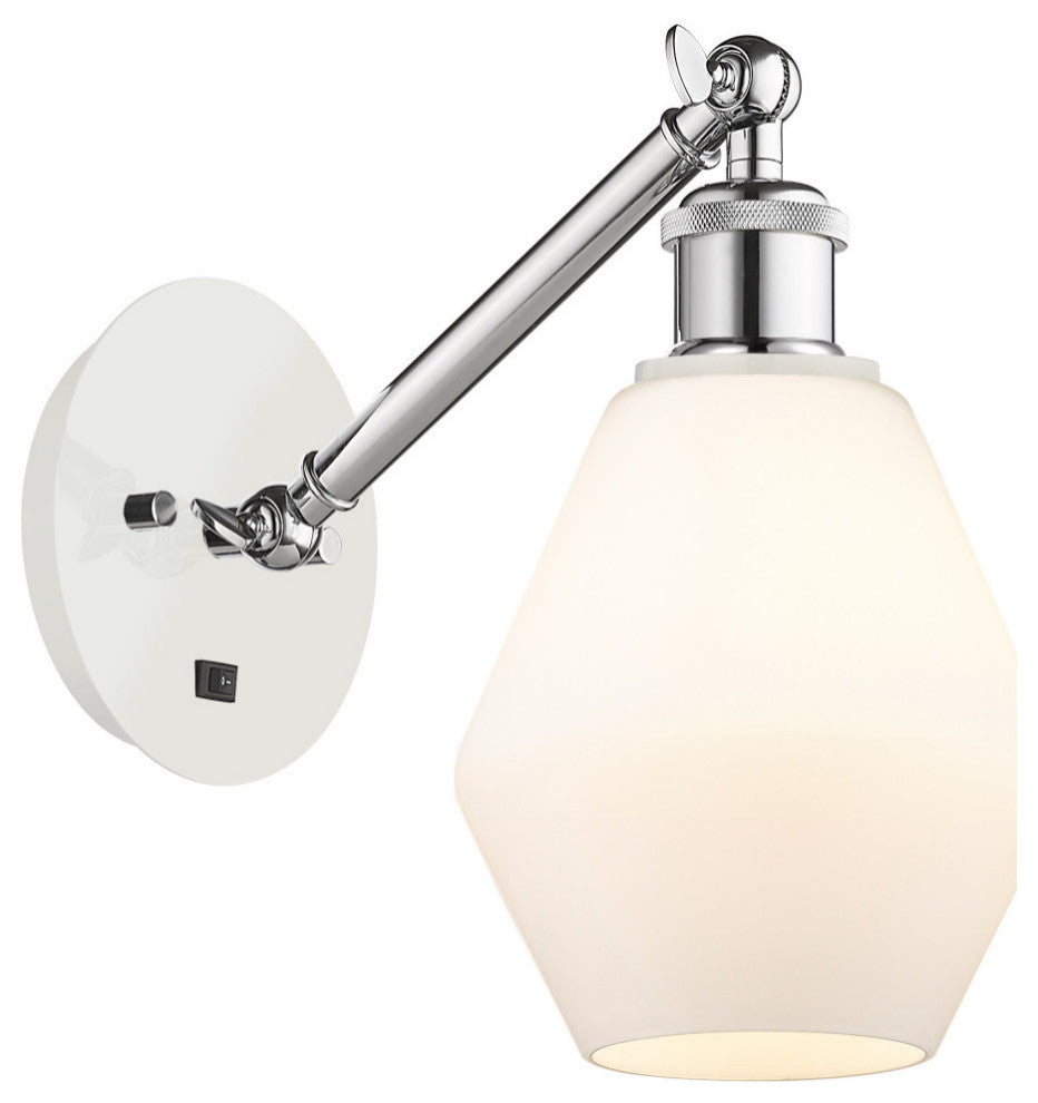 Innovations 317-1W-WPC-G651-6-LED 1-Light Sconce, White and Polished Chrome