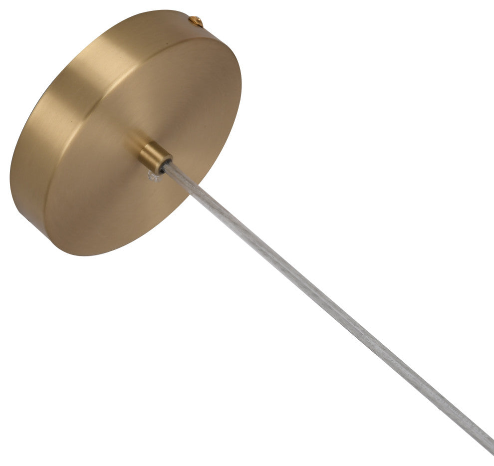 BETHEL INTERNATIONAL OCH04P7BR 1-Light LED Pendant, Brass