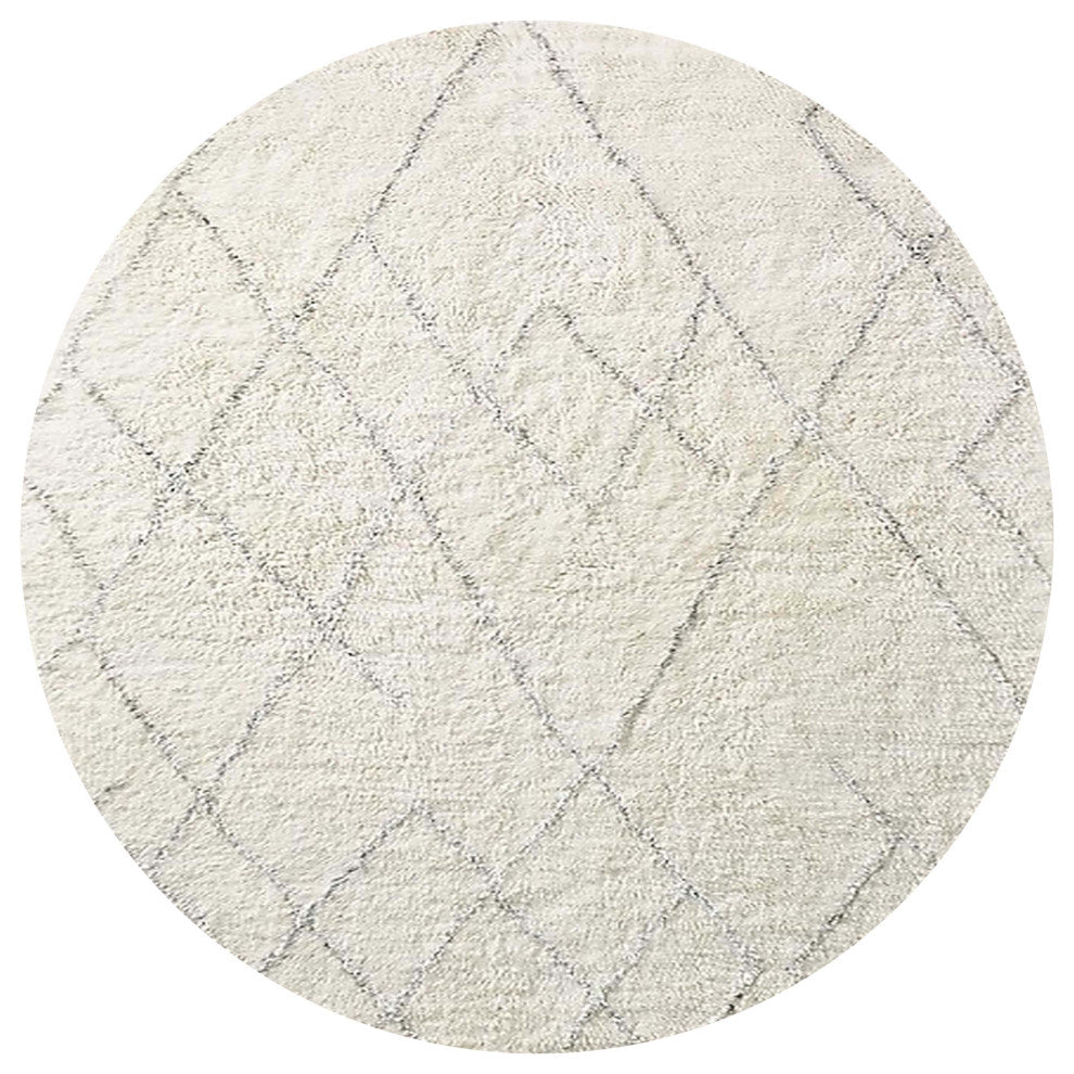 Ahgly Company Indoor Round Mid-Century Modern Area Rugs, 5' Round