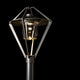 Stellar Post Light, Coastal Burnished Steel Finish, Clear Glass