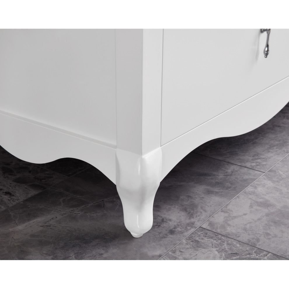 Legion Furniture WS2512 Series Bathroom Sink Vanity, White, 60", Artificial Stone Top, Double Sink