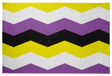 Non-Binary Chevron Chenille Rug, Non-Binary Chevron, 4'x6'