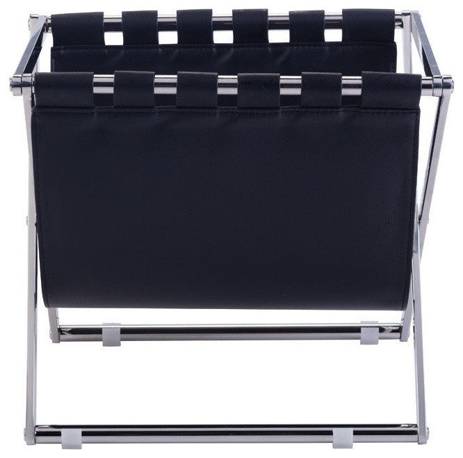 Pasargad Home Luxe Collection Faux Leather Magazine Holder
