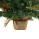 2' Pine, Pinecone & Berries Faux Xmas Tree With 35 Lights & 86 Bendable Branches