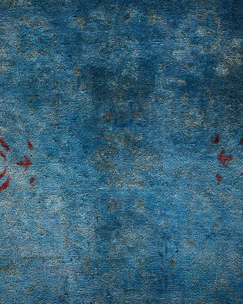 Fine Vibrance, One-of-a-Kind Hand-Knotted Area Rug Blue, 8' 0" x 9' 11"