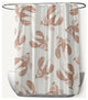 Lobster Fest Mauve 70" w x 73" h Shower Curtain