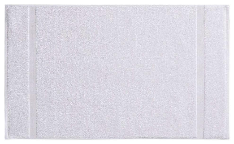 Organic Cotton Feather Touch Quick Dry 900 GSM Bath Mat, 20"X33", White