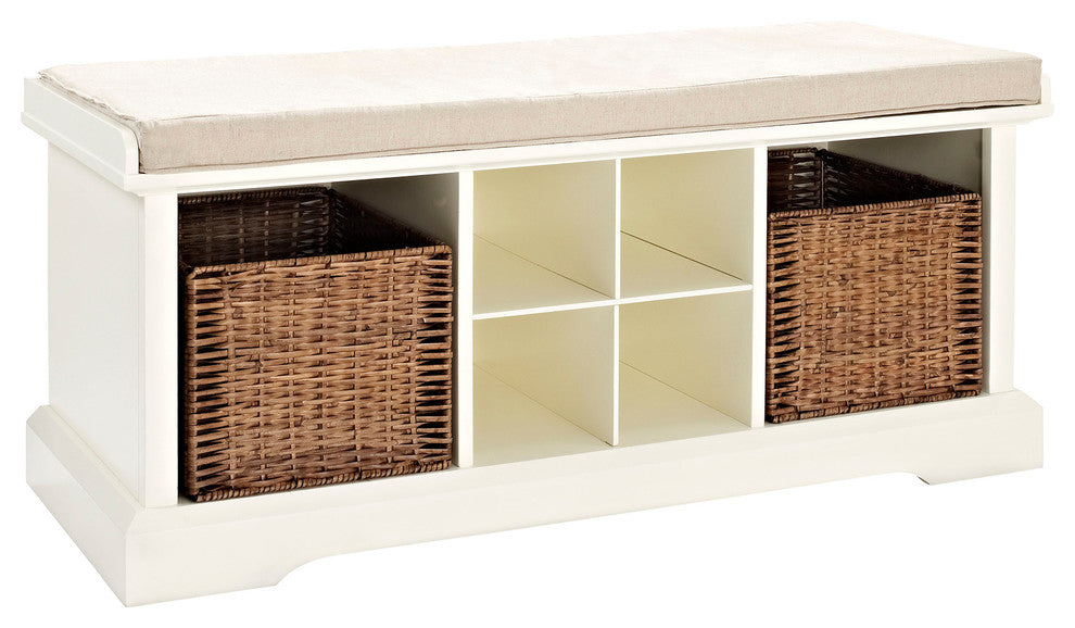 Brennan Entryway Storage Bench, White