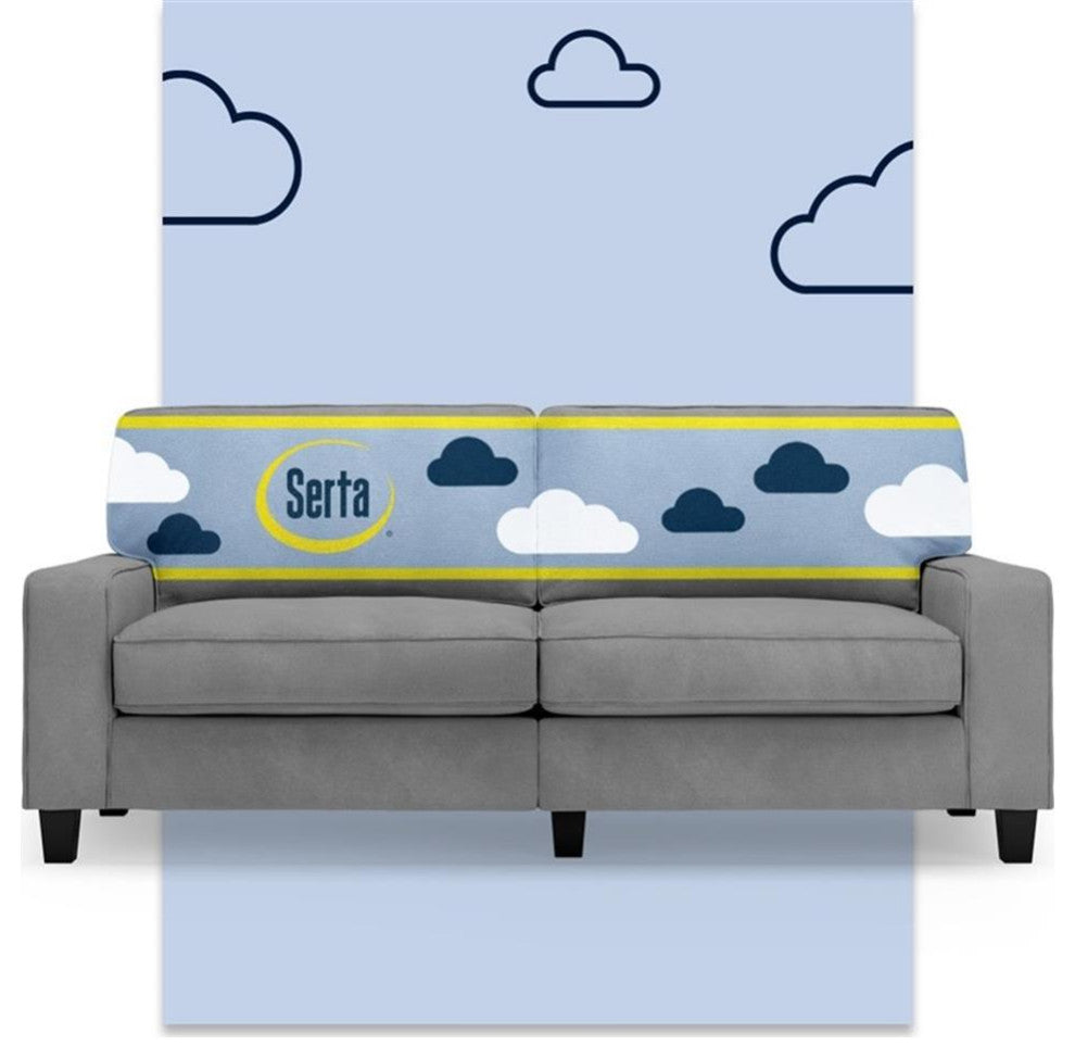 Serta Palisades 78" Track Arm Sofa with Removable Covers Glacial Gray