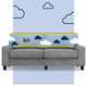 Serta Palisades 78" Track Arm Sofa with Removable Covers Glacial Gray