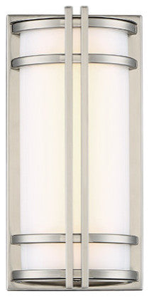 Modern Forms Skyscraper 12" LED Outdoor Wall Light, Stainless Steel