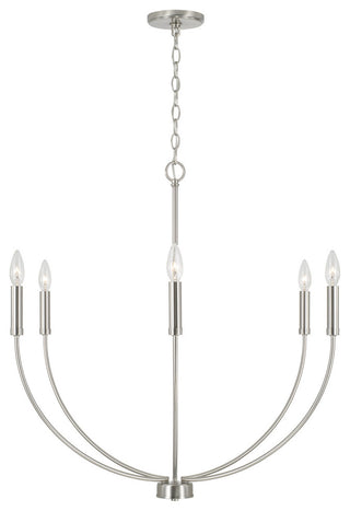 Capital Lighting 452161 Ansley 6 Light 30"W Taper Candle Style - Matte Black