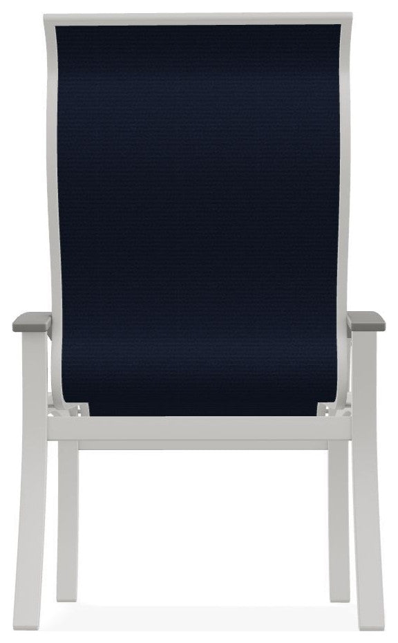 Belle Isle Sling Outdoor Dining Chair, Navy/Snow