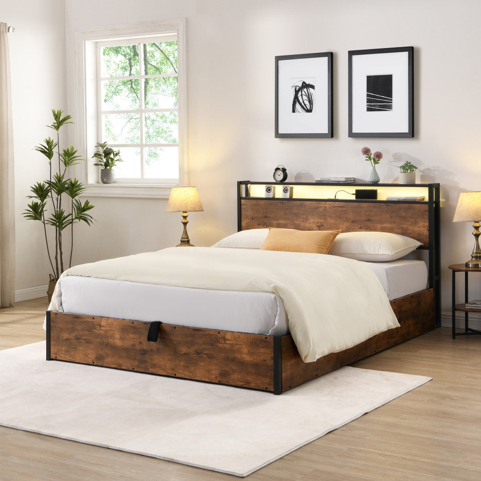 Gewnee Lift-up Storage Bed Frame