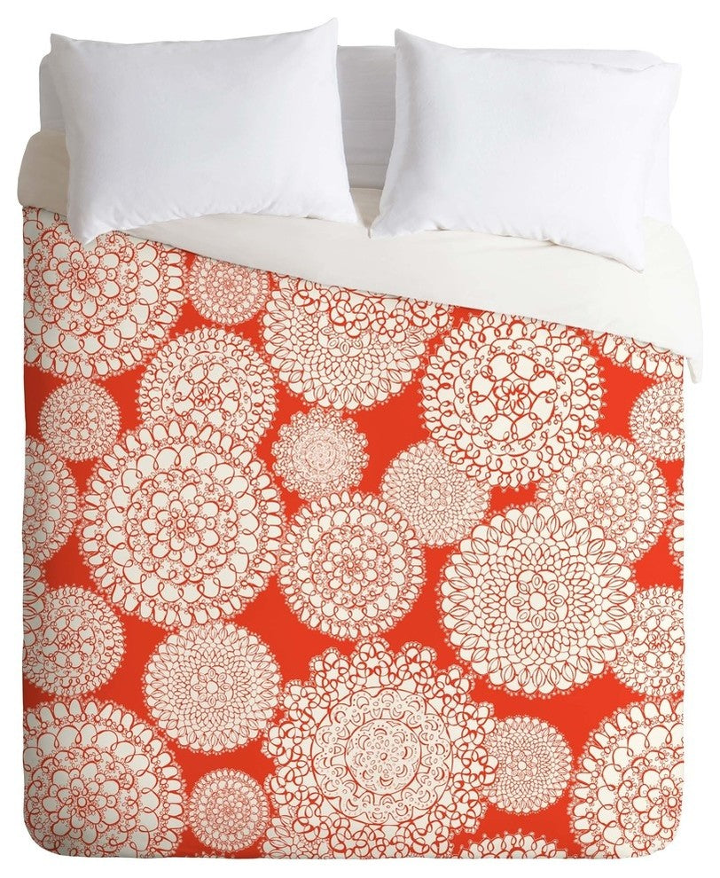 Deny Designs Heather Dutton Delightful Doilies Saffron Duvet Cover - Lightweight