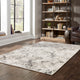 Noble Distressed Abstract Ivory/ Grey Indoor Area Rug, Ivory, 7'10"x10'10"