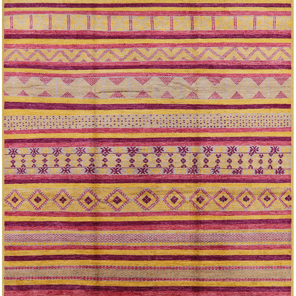 Ahgly Company Indoor Square Mid-Century Modern Area Rugs, 7' Square