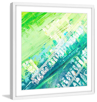 "Green Haze" Framed Painting Print, 32"x32"