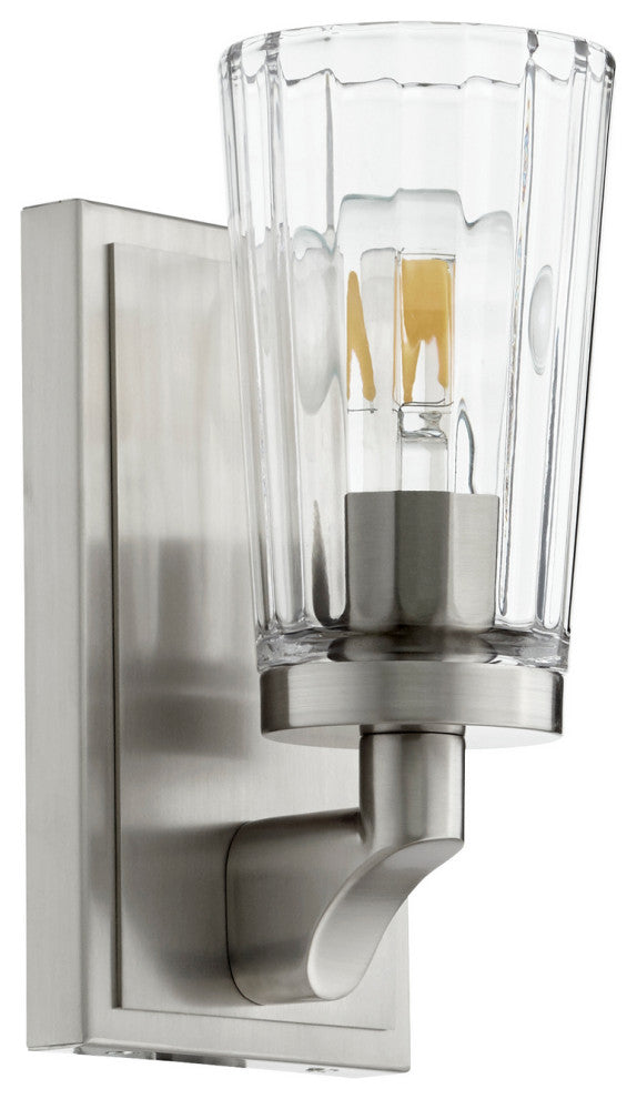 Quorum 5201-1-65 One Light Wall Mount, Satin Nickel Finish