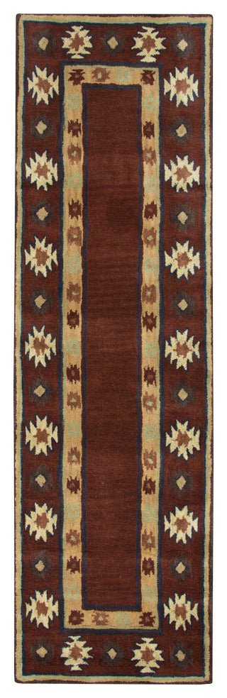 Southwest SU2014 Burgundy Southwest/Tribal Area Rug, Rectangular 8'x10'