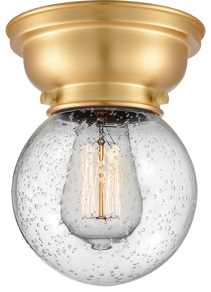Innovations 623-1F-SG-G204-6 1-Light Flush Mount, Satin Gold