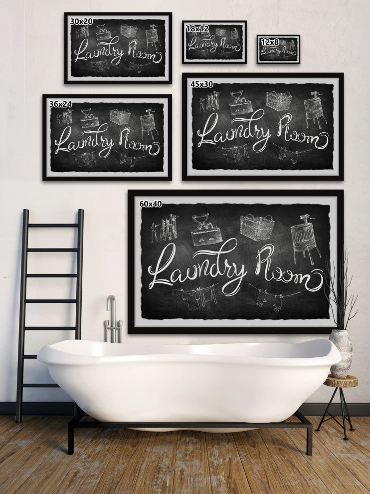 "Laundry Room" Framed Painting Print, 45x30