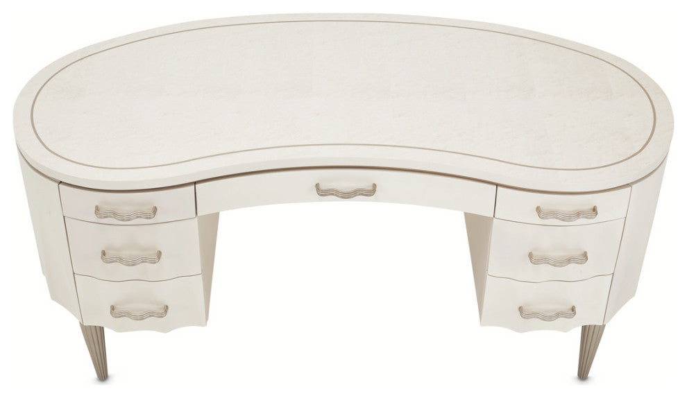 London Place Desk - Creamy Pearl