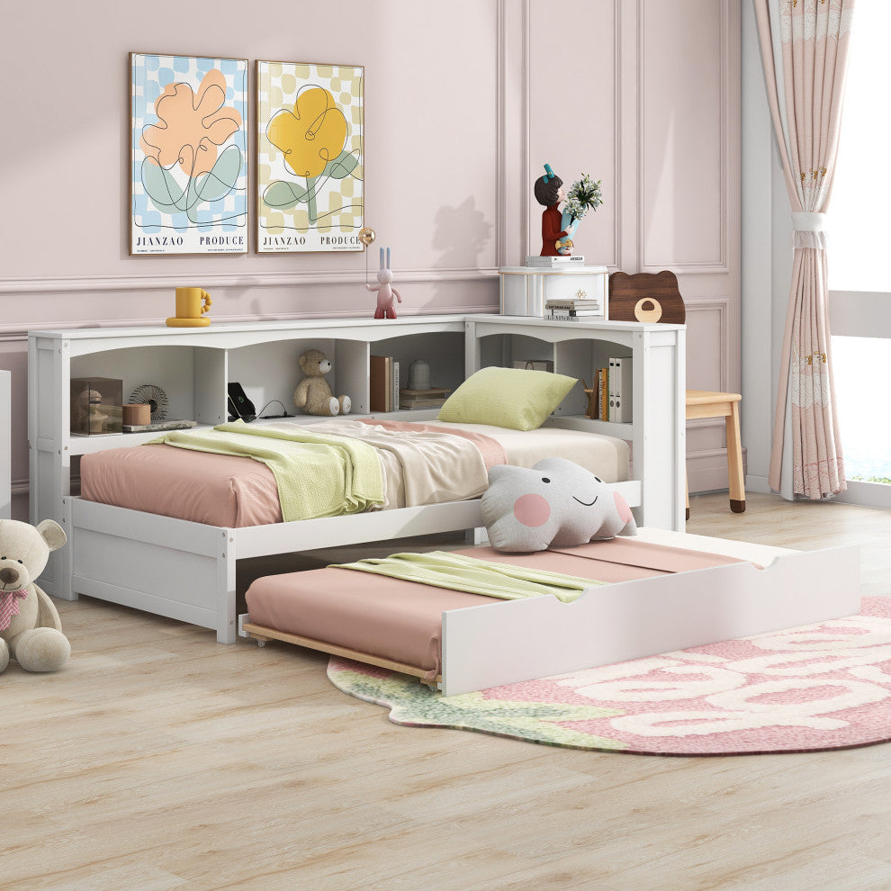 Gewnee Twin Size Daybed with Trundle