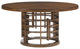 Meridien Round Dining Table With Wooden Top